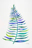 Palm Leaf - Blue Green