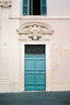 Blue door of Trastevere Rome